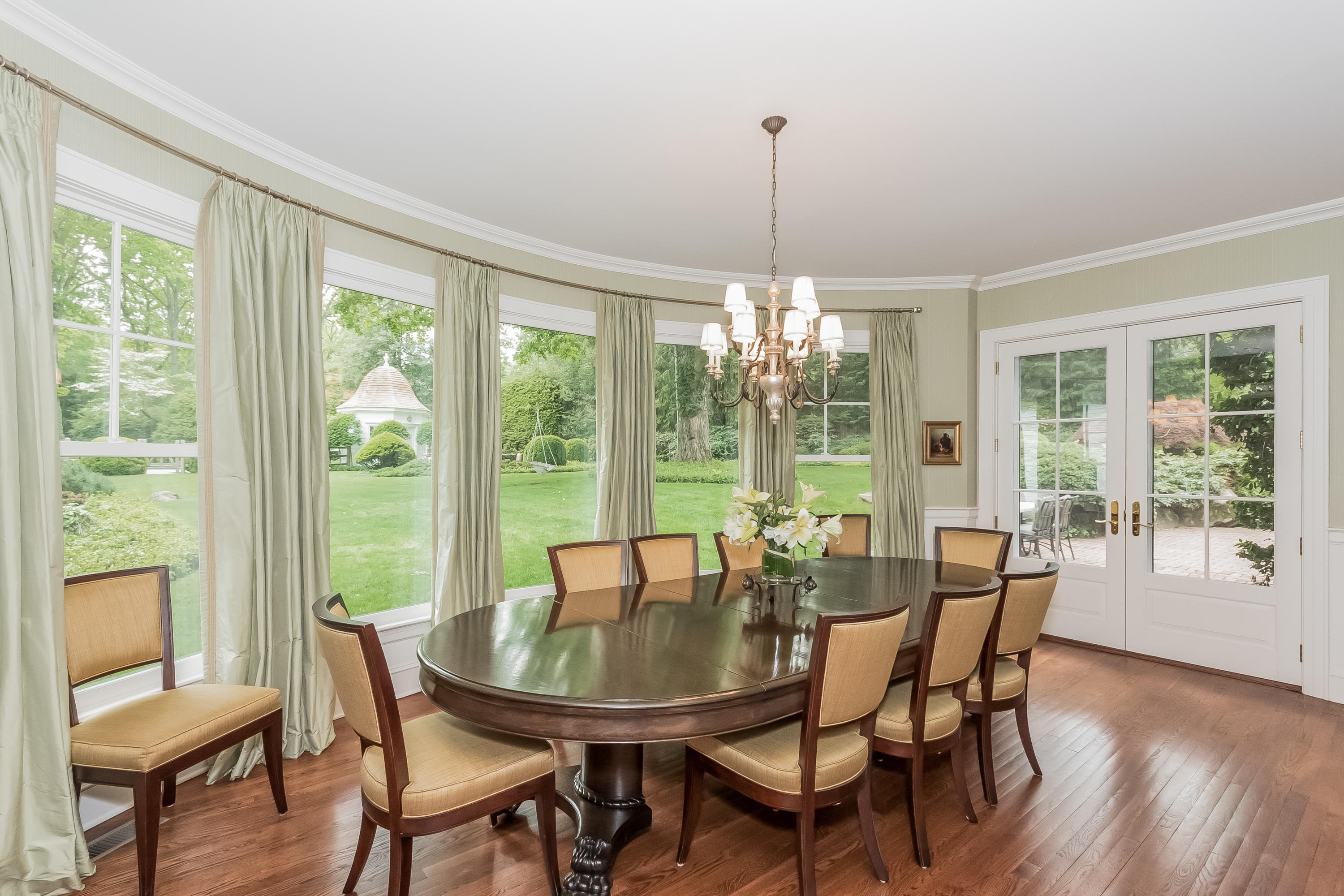370 Wahackme Road New Canaan, CT 06840 - Photo 6 of 35 a view of a dining room with furniture window and outside view