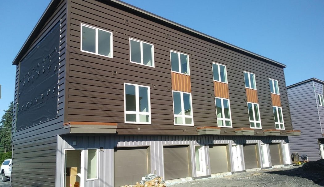 a front view of house with street