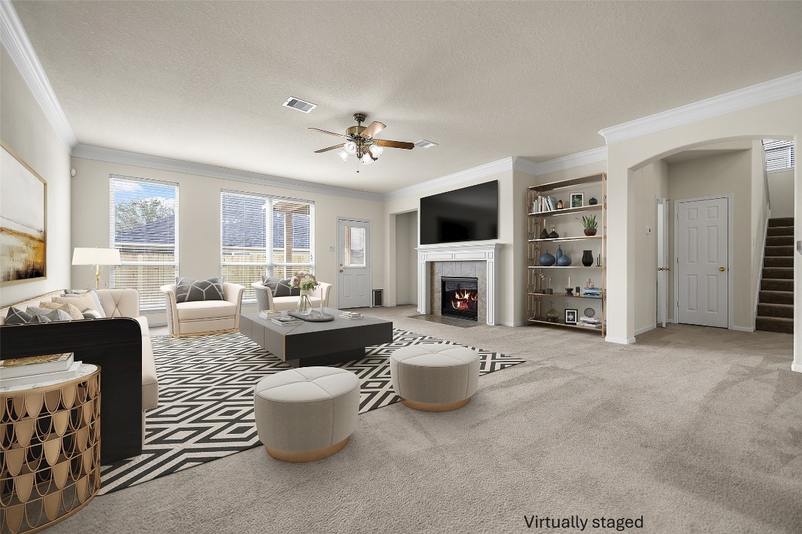 9934 Yearling Place Conroe, TX 77385 - Photo 5 of 47 Family room - virtually staged