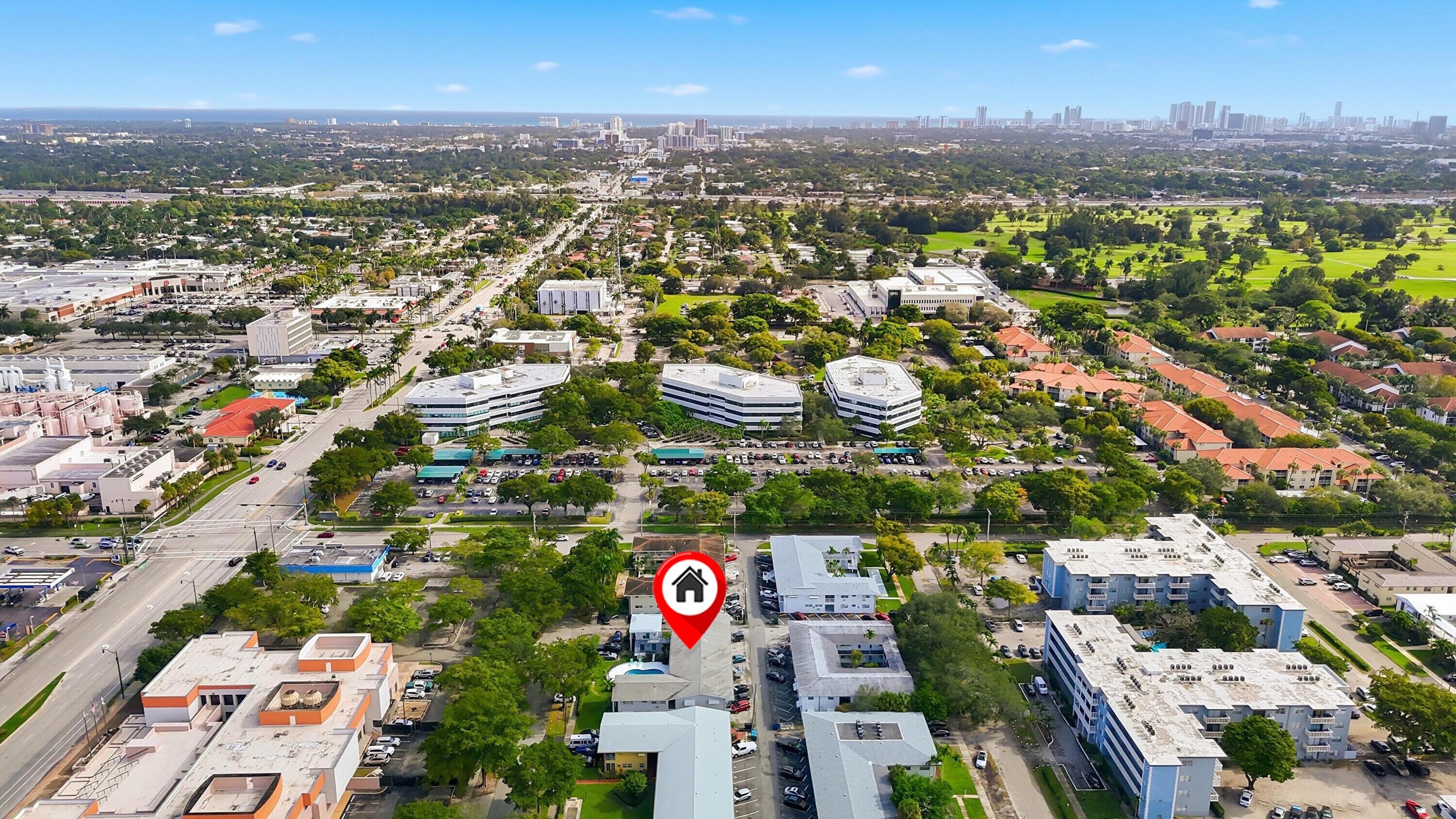 3510 Harrison Street, Unit 4 Hollywood, FL 33021 - Photo 27 of 31 an aerial view of city and lake