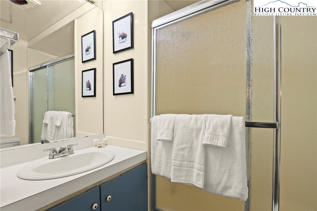 104 Longview Court Seven Devils, NC 28604 - Photo 24 of 46 a bathroom with a sink and a mirror