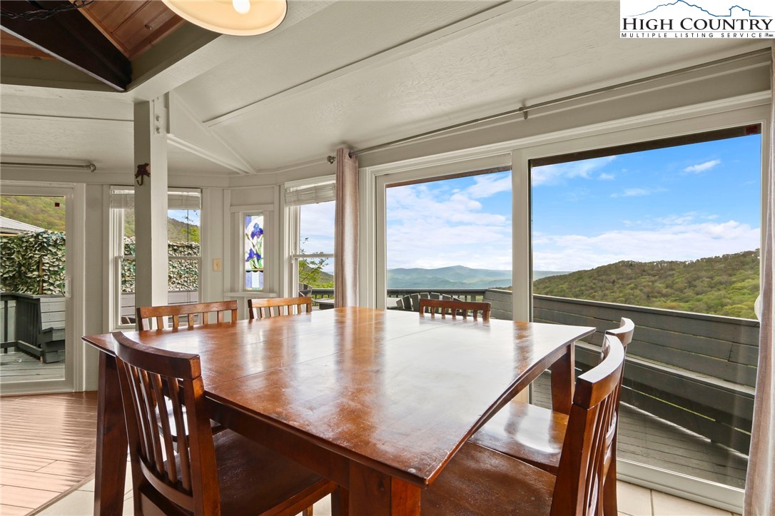 104 Longview Court Seven Devils, NC 28604 - Photo 10 of 46 a dining room with furniture window and wooden floor