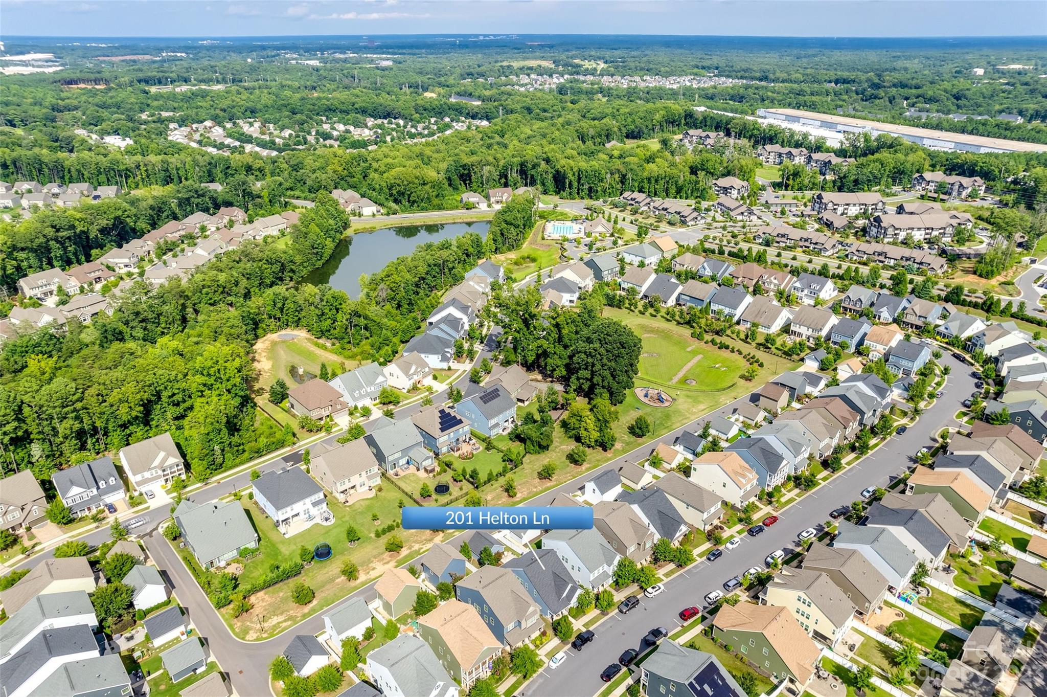 201 Helton Lane Fort Mill, SC 29708 - Photo 37 of 47 an aerial view of residential houses with outdoor space and street view