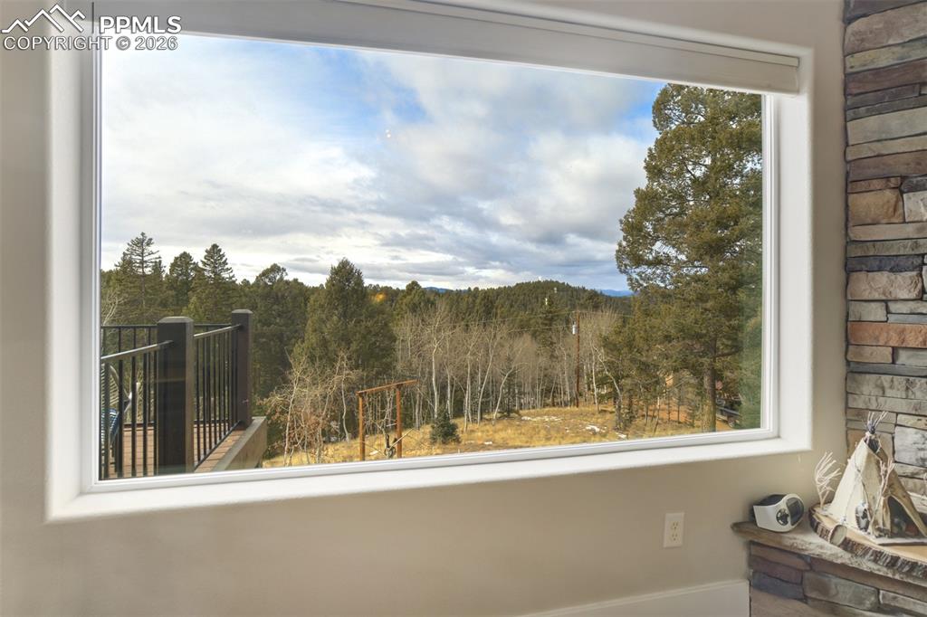 57 Cradle Lake Place Divide, CO 80814 - Photo 7 of 48 a view of a window and a tree in a room