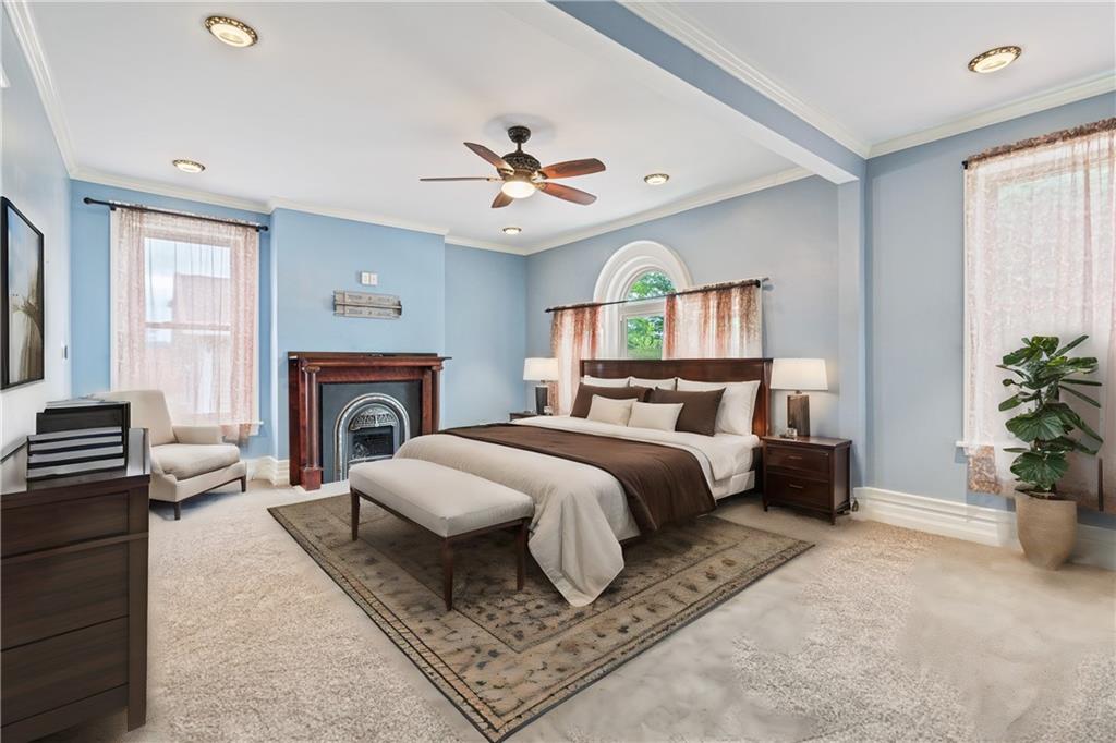 460 2nd Street Beaver, PA 15009 - Photo 27 of 50 Spacious Owners Bedroom with Gas Fireplace.