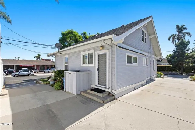 a view of a house with a patio