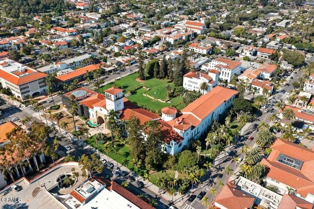 an aerial view of a city