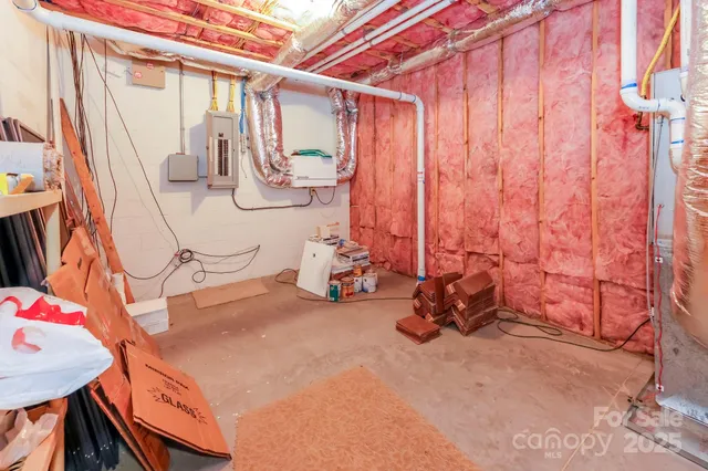 a view of a terrace with a garden and mountain view