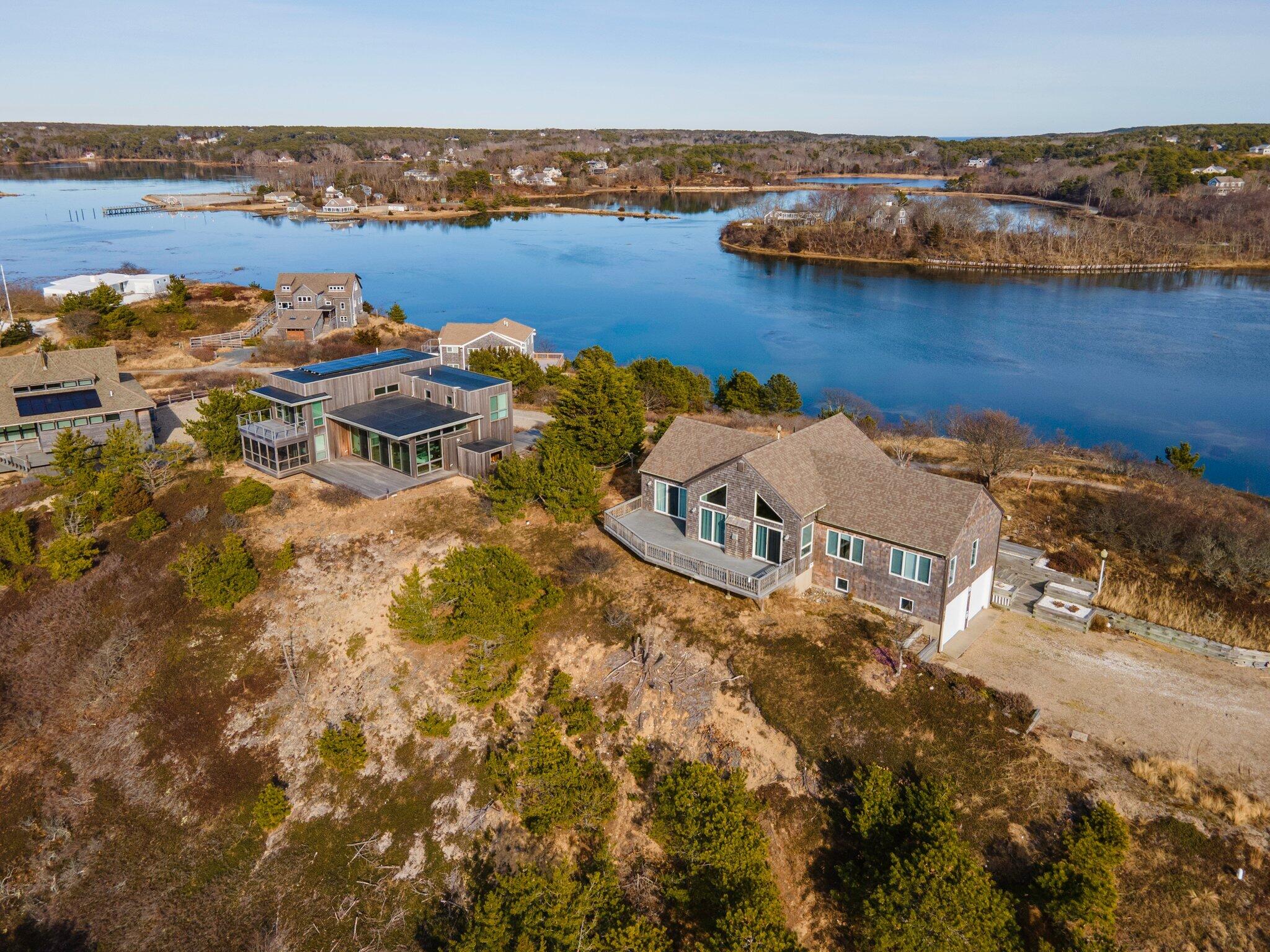 25 Great Hills Road Truro, MA 02666 - Photo 65 of 68 an aerial view of a houses with ocean view