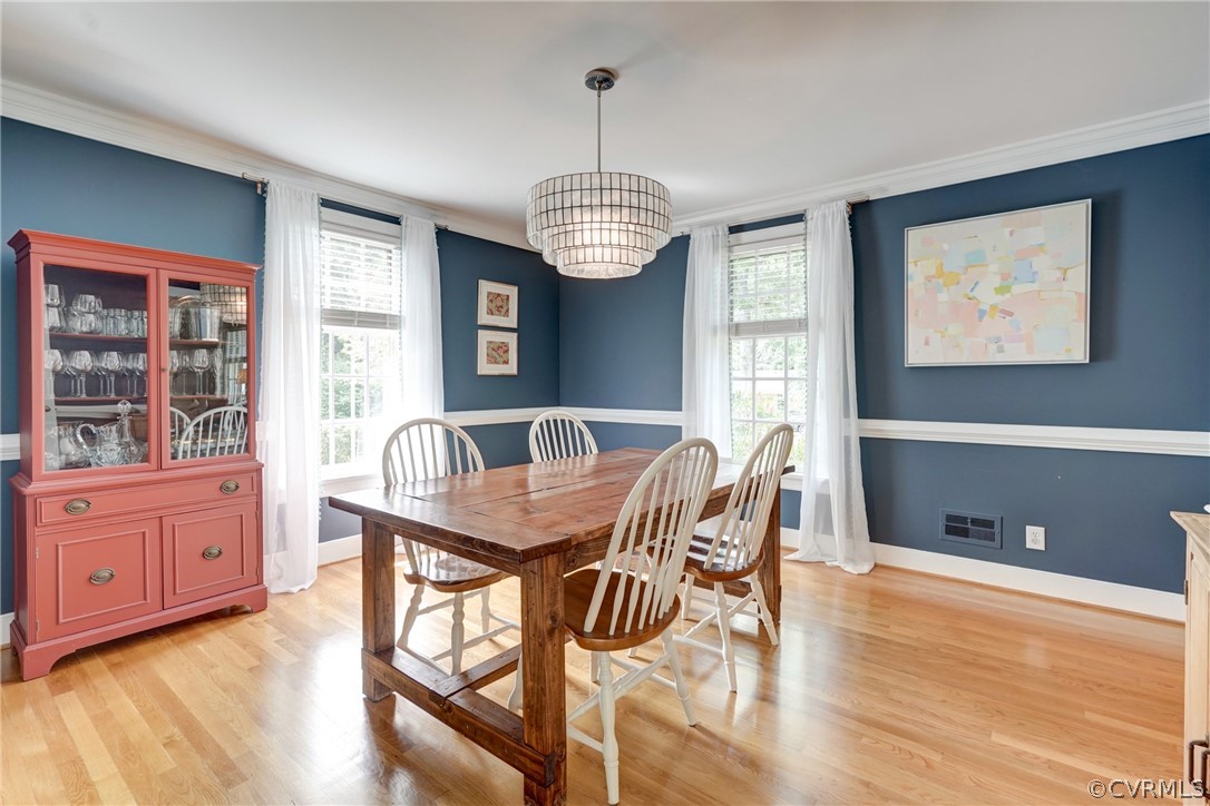 3421 Kenmore Road Richmond, VA 23225 - Photo 8 of 41 a view of a dining room with furniture window and wooden floor
