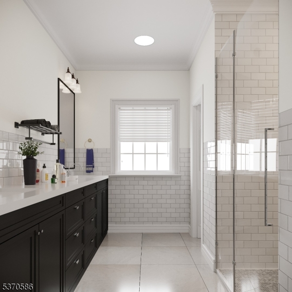 342 Ridge Road Dayton, NJ 08810 - Photo 18 of 46 a bathroom with a double vanity sink a mirror and next to a window
