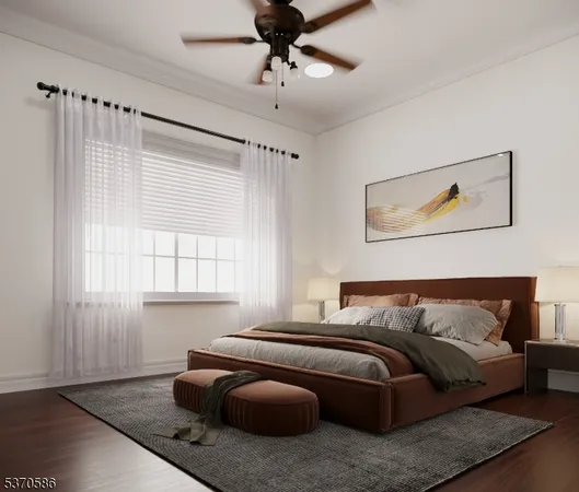 a kitchen with stainless steel appliances granite countertop a refrigerator a sink dishwasher a stove and white countertops with wooden floor