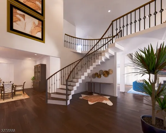 a bathroom with a granite countertop toilet a sink and a mirror