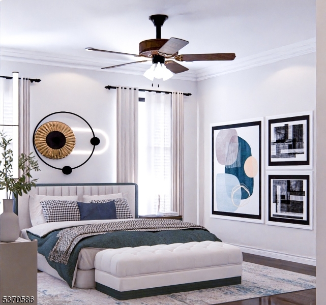 342 Ridge Road Dayton, NJ 08810 - Photo 33 of 46 a bedroom with a bed and a chandelier