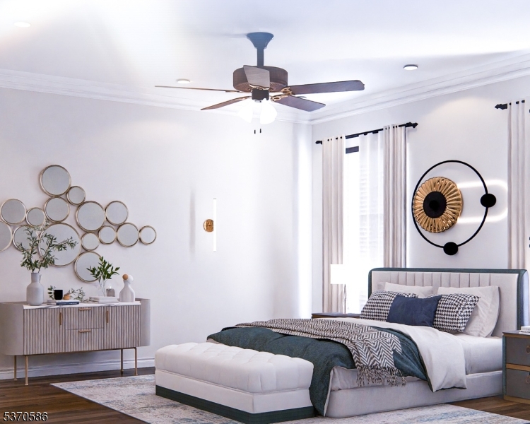 342 Ridge Road Dayton, NJ 08810 - Photo 34 of 46 a bedroom with a bed and a chandelier