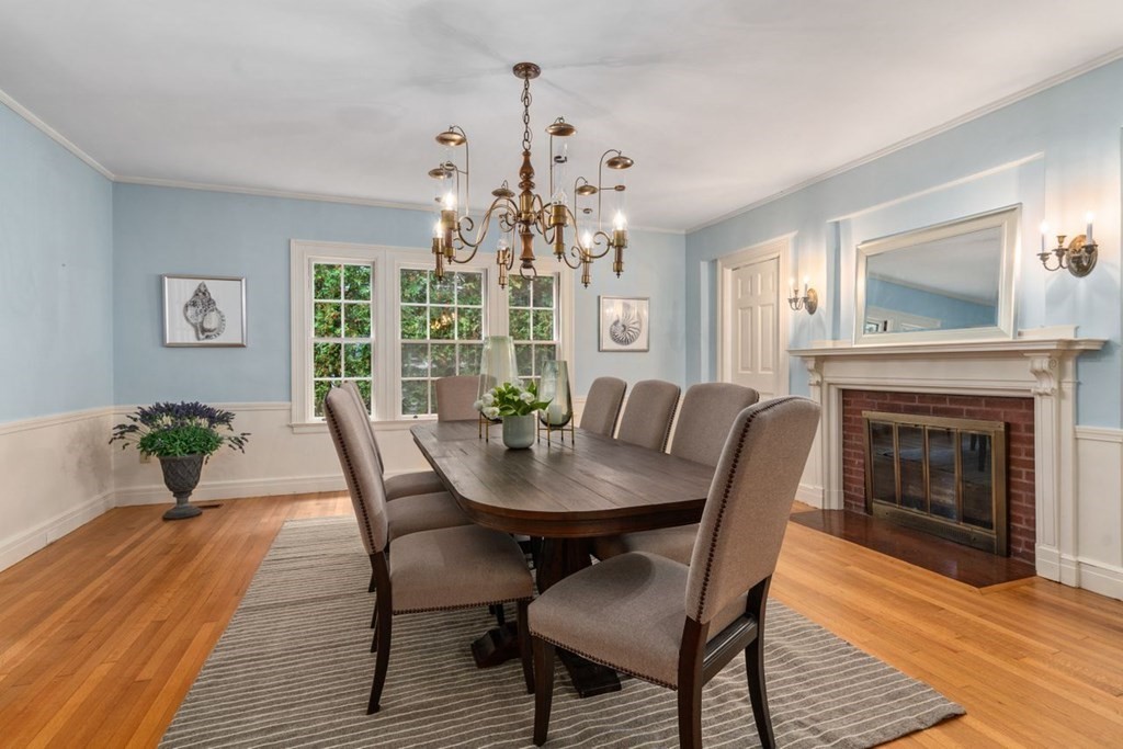 17 Berwick Road Newton, MA 02459 - Photo 7 of 35 a view of a dining room with furniture window and wooden floor
