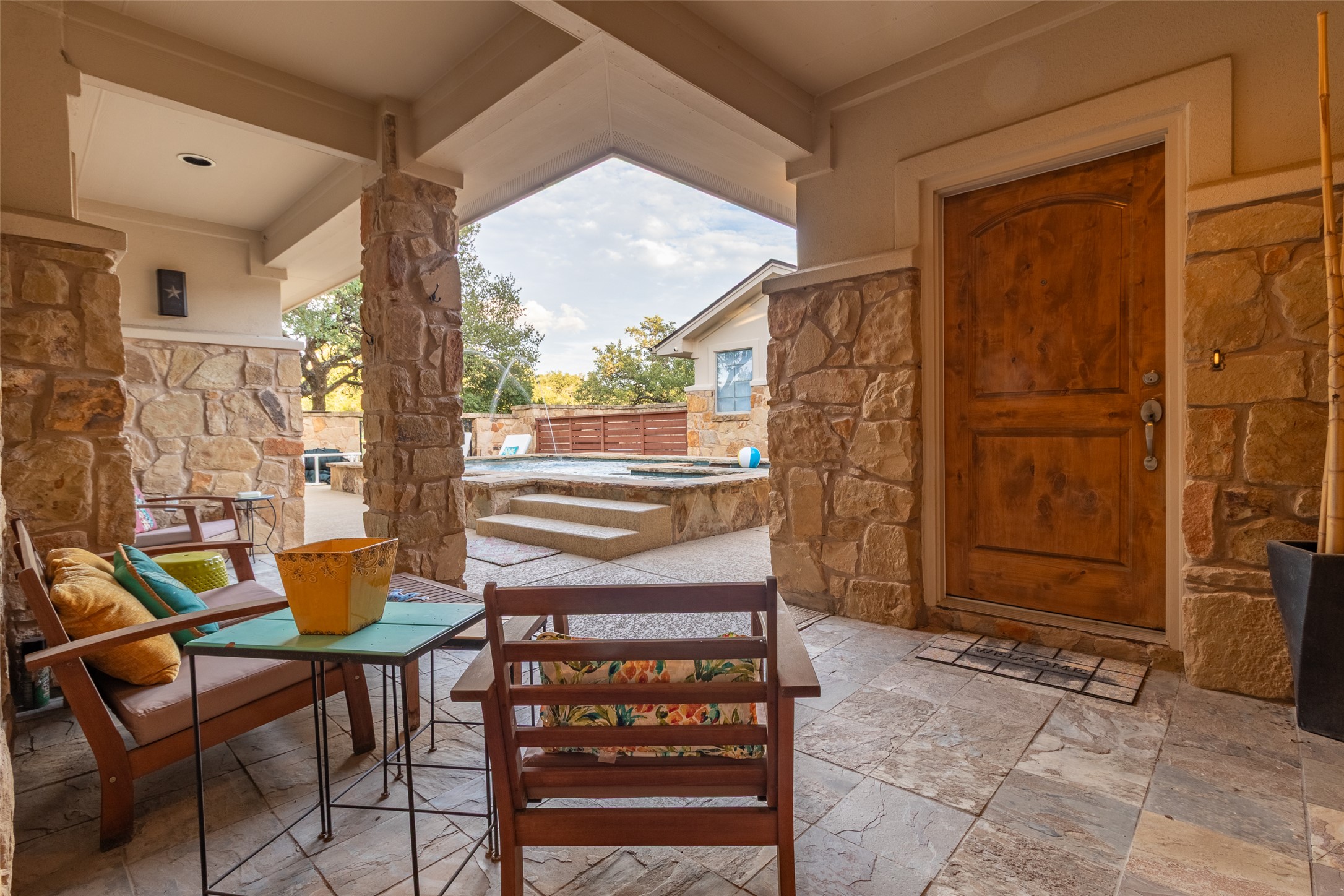 515 E Trail Spicewood, TX 78669 - Photo 11 of 36 a view of an outdoor space with seating area