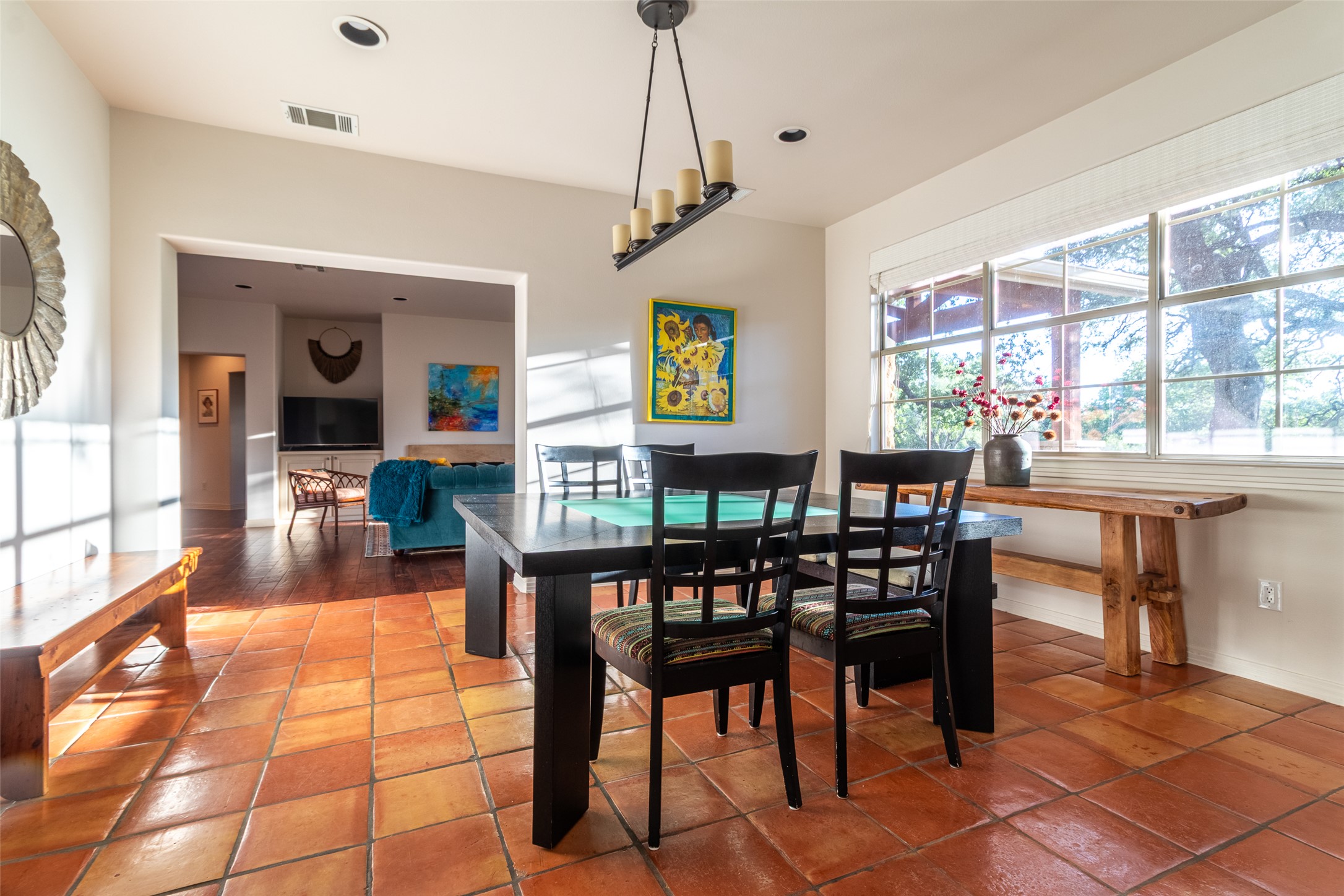 515 E Trail Spicewood, TX 78669 - Photo 24 of 36 a view of a dining room with furniture window and outside view