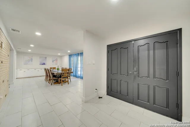 a view of dining room with furniture