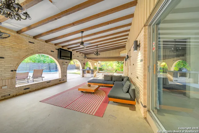 a very nice looking room with a large window