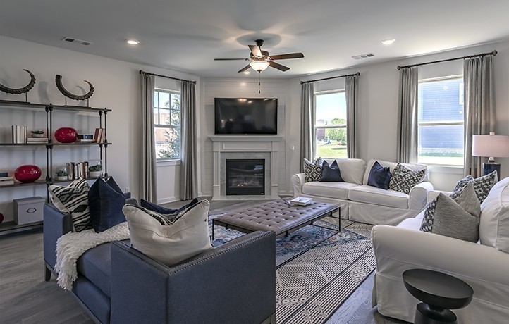 1133 Pebble Run Road Hendersonville, TN 37075 - Photo 12 of 43 a living room with furniture fireplace and flat screen tv