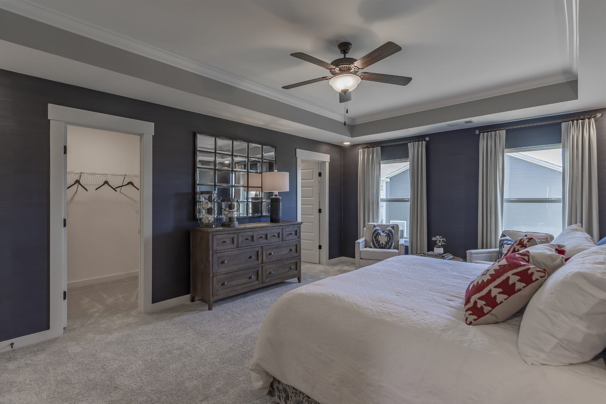 1133 Pebble Run Road Hendersonville, TN 37075 - Photo 26 of 43 a bedroom with a large bed and a chandelier