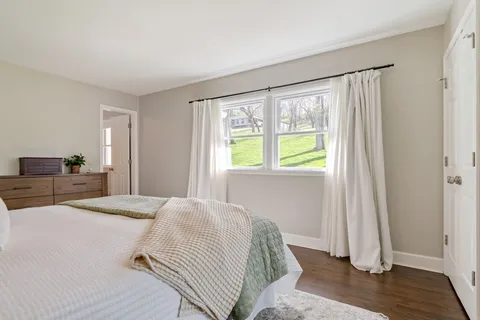 a house view with a garden space