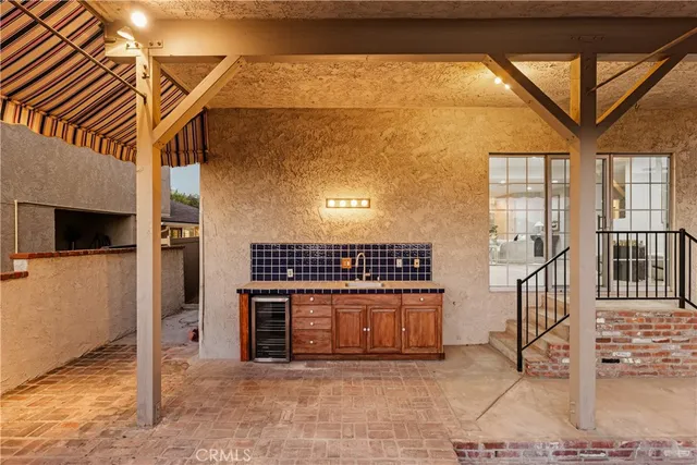 a view of a house with a patio