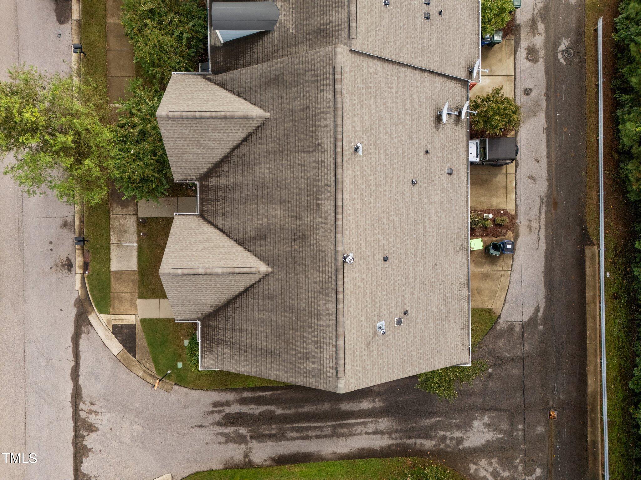 5627 Wade Park Boulevard Raleigh, NC 27607 - Photo 40 of 44 an aerial view of a house with entryway and plants