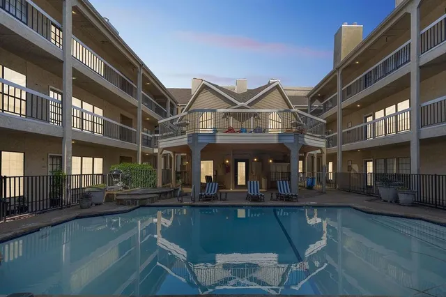 a view of a building with a lake view