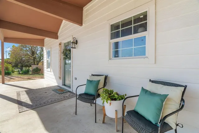 a building outdoor space with porch