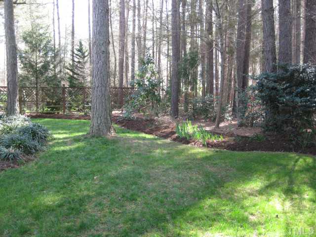 704 Manor Ridge Road Carrboro, NC 27510 - Photo 20 of 21 a view of a yard with plants and large trees