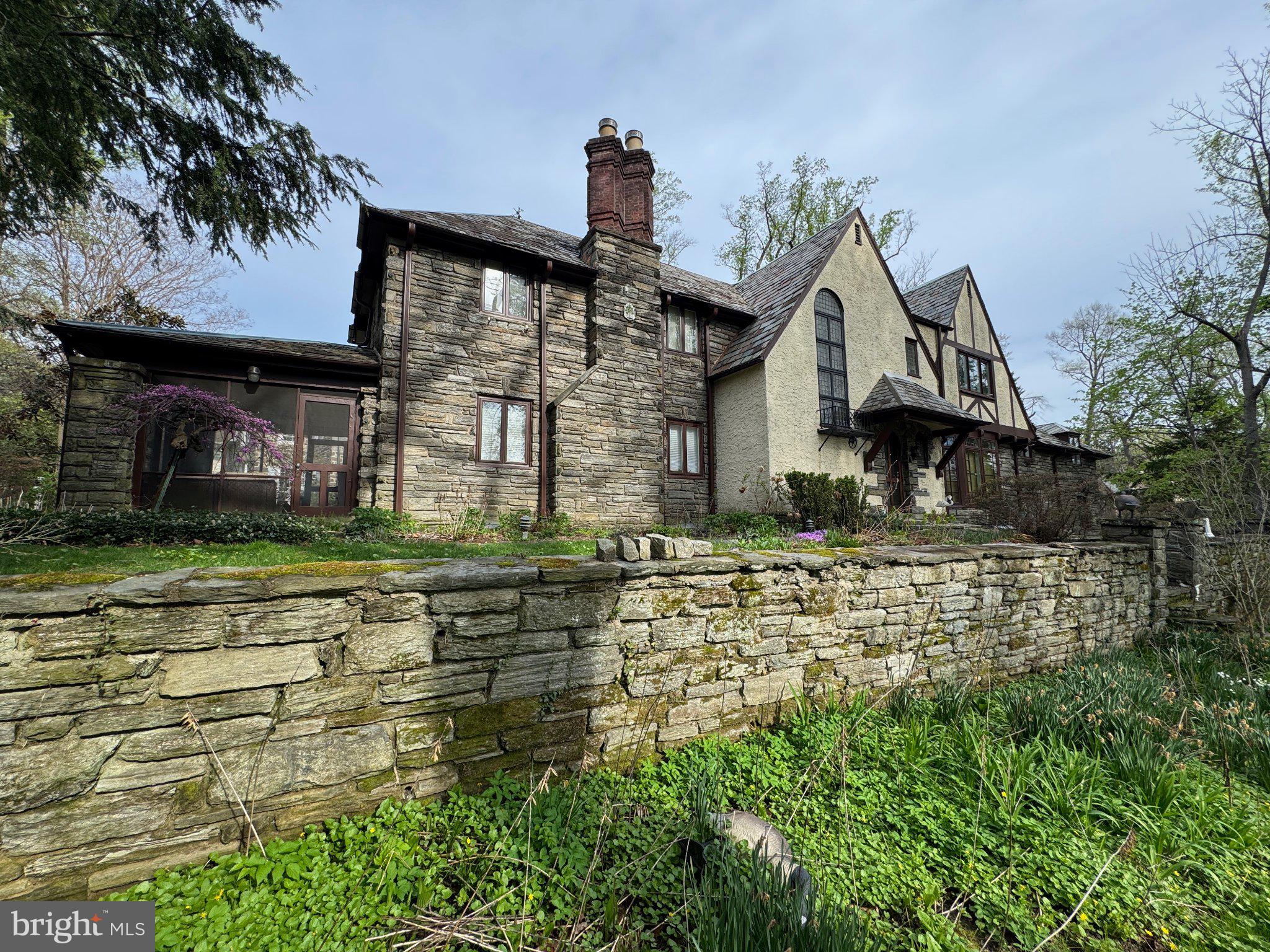 1217 Medford Road Wynnewood, PA 19096 - Photo 3 of 92 Stone Walls & Patios Along Front Elevation