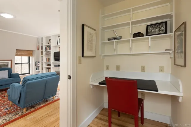 a living room with furniture and window