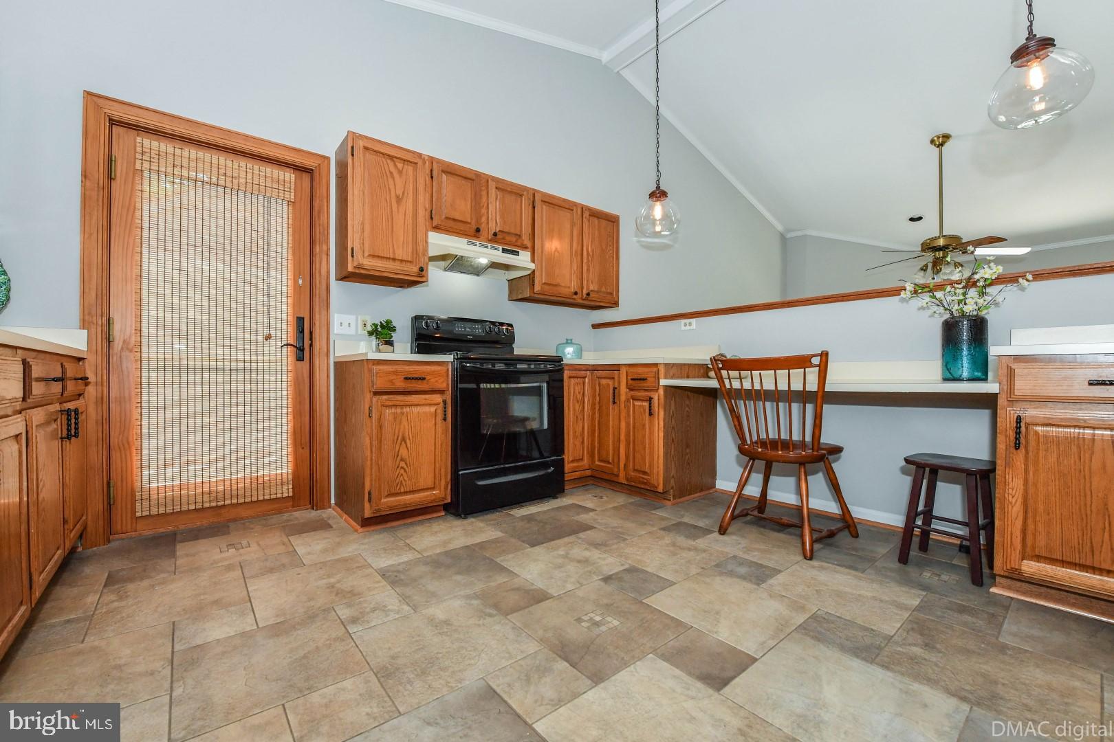 Kitchen overlooking dining room