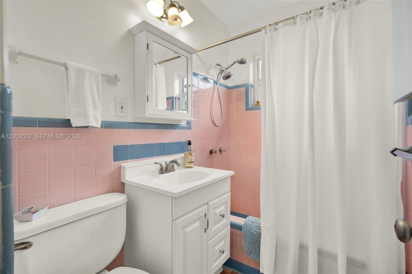 5701 Southwest 50th Terrace Miami, FL 33155 - Photo 21 of 46 a bathroom with a sink a toilet and shower