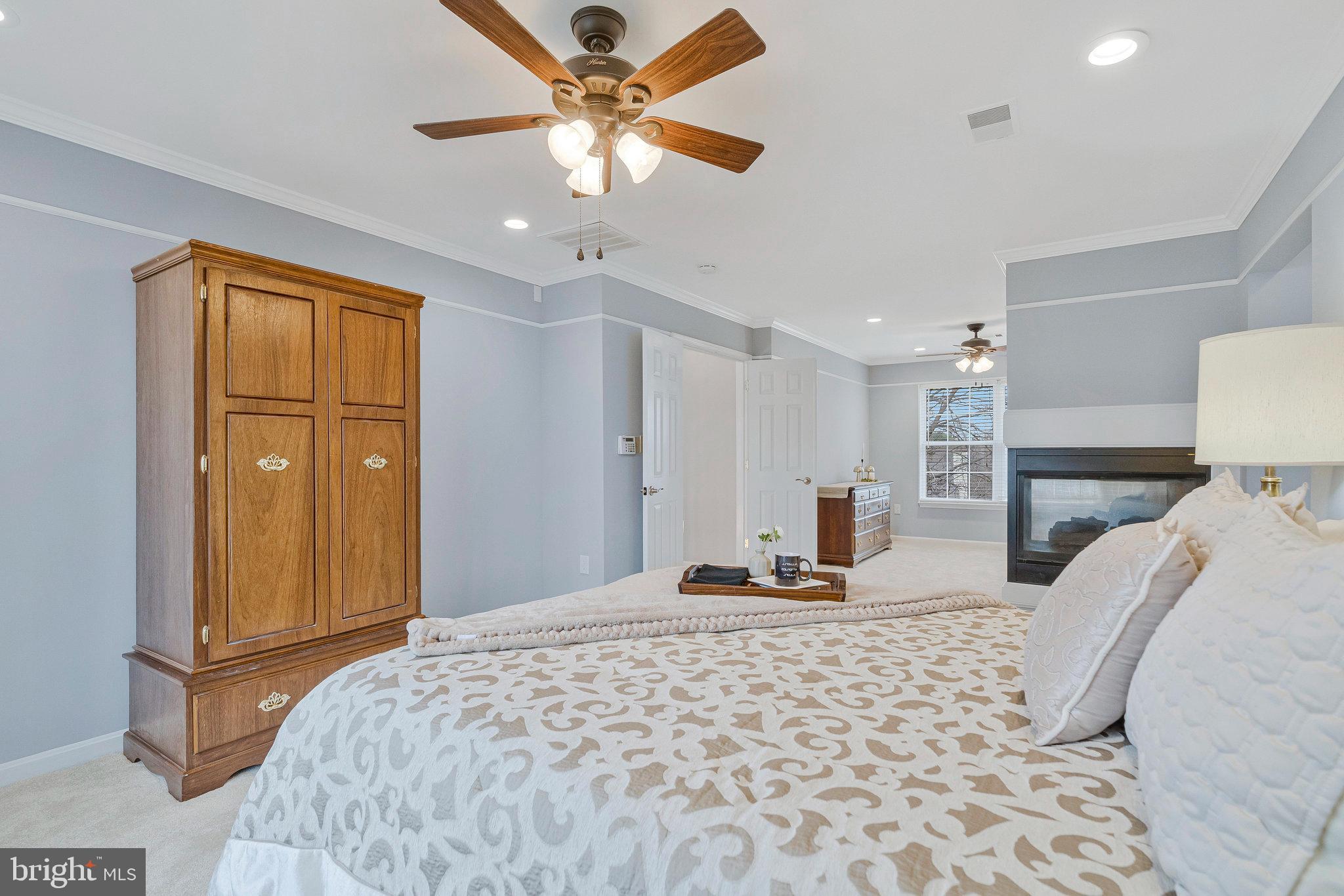 21272 Rosetta Place Ashburn, VA 20147 - Photo 25 of 58 a bedroom with a bed and a chandelier
