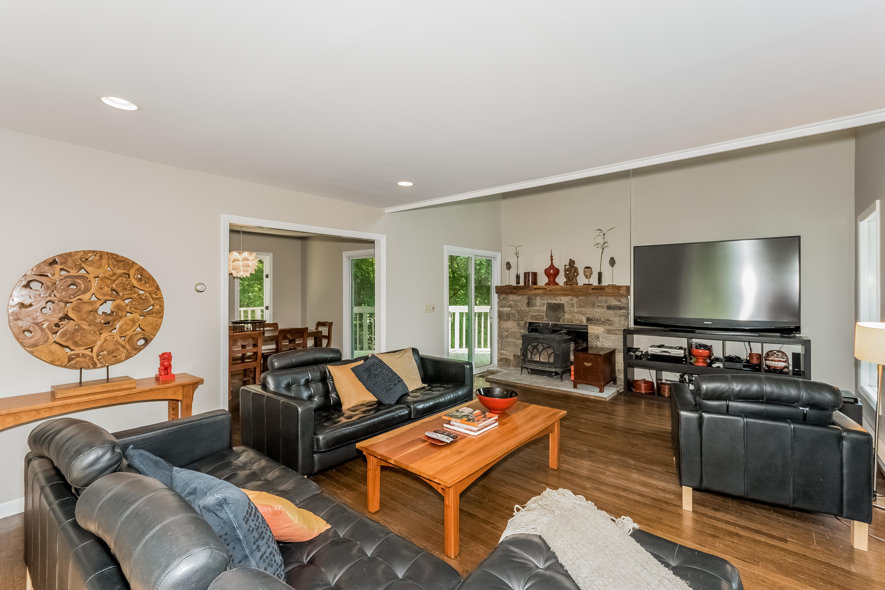 17 Bayberry Hill Road Ridgefield, CT 06877 - Photo 25 of 50 a living room with furniture and a flat screen tv