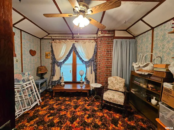 a living room filled with furniture