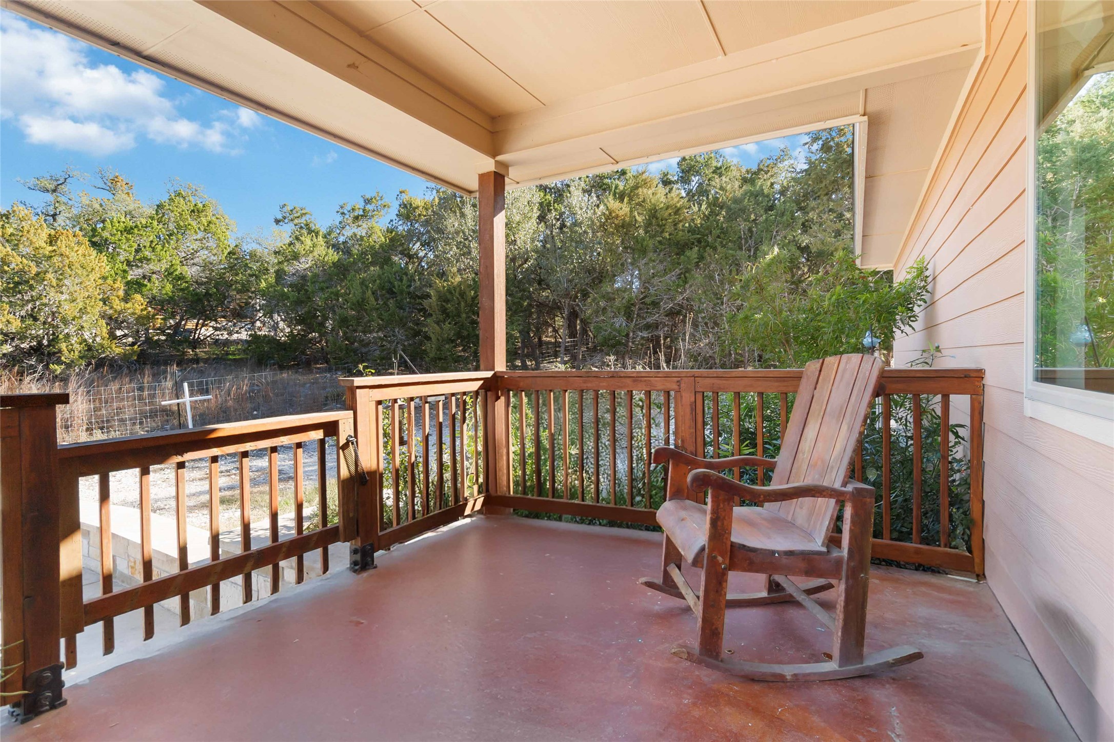 1193 Persimmon Pass Fischer, TX 78623 - Photo 24 of 27 a view of a chair and table in the balcony