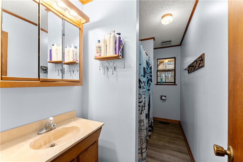 1527 Gold Mine Road Dawsonville, GA 30534 - Photo 19 of 39 a bathroom with a sink and mirror