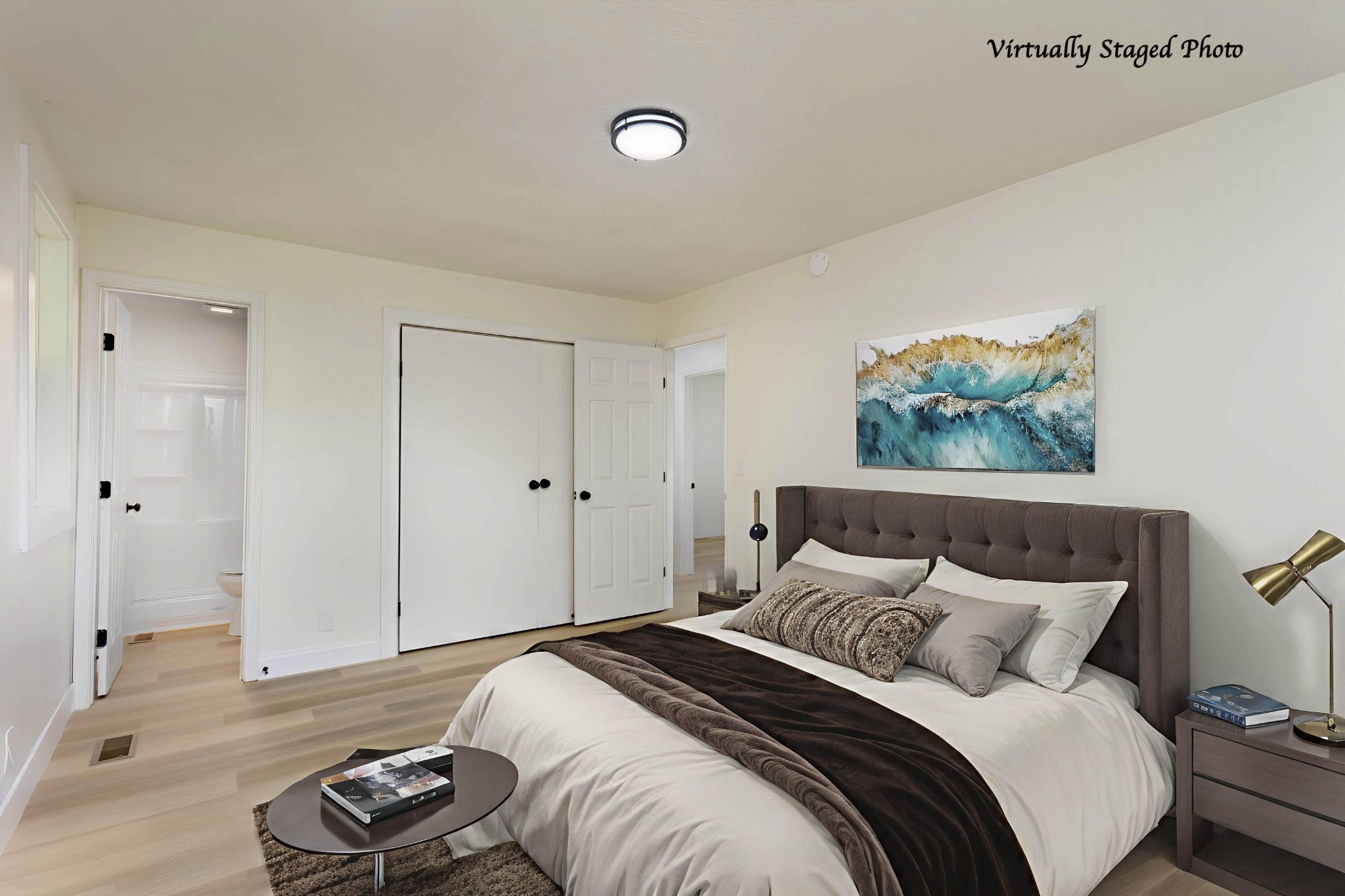 132 Walnut Street Spring City, TN 37381 - Photo 15 of 26 a bedroom with a bed and a painting on the wall
