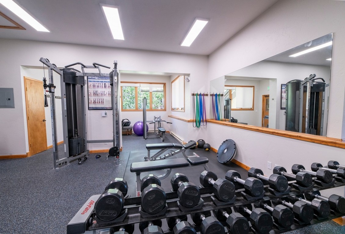 1875 Medicine Springs Road, Unit 4205 Steamboat Springs, CO 80487 - Photo 42 of 43 a view of a room with gym equipment