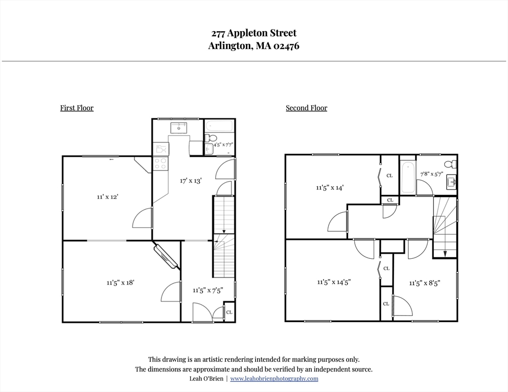 277 Appleton Street Arlington, MA 02476 - Photo 21 of 21 a picture of a floor plan