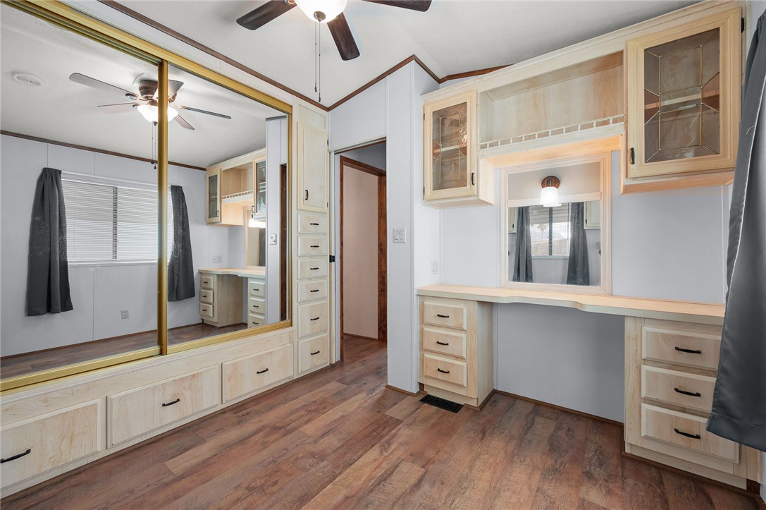 2000 Ramar Road, Unit 587 Bullhead City, AZ 86442 - Photo 37 of 79 Good size bedroom with built-in desk, storage and oversized closet