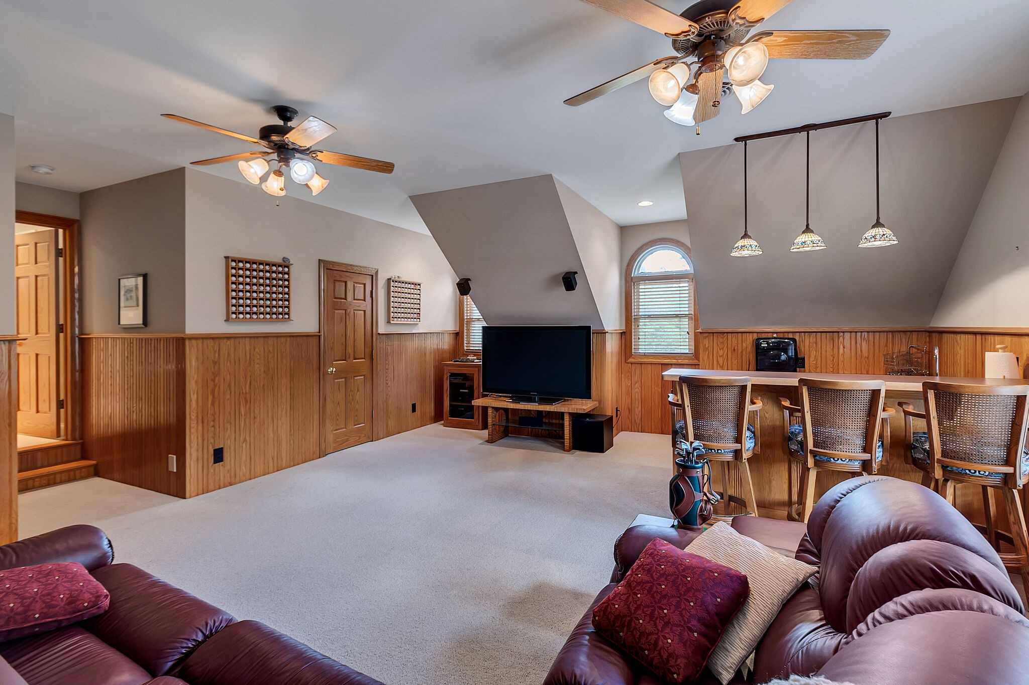 3555 Coble Road Lewisburg, TN 37091 - Photo 34 of 45 a living room with furniture a ceiling fan and a flat screen tv