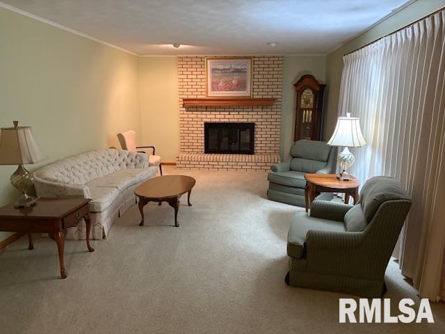 15614 63rd Street Milan, IL 61264 - Photo 7 of 25 a living room with furniture and a fireplace