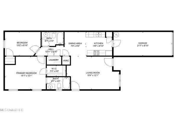 $1,050 | 8018 Exchange Street, Unit B, Gautier, MS 39553