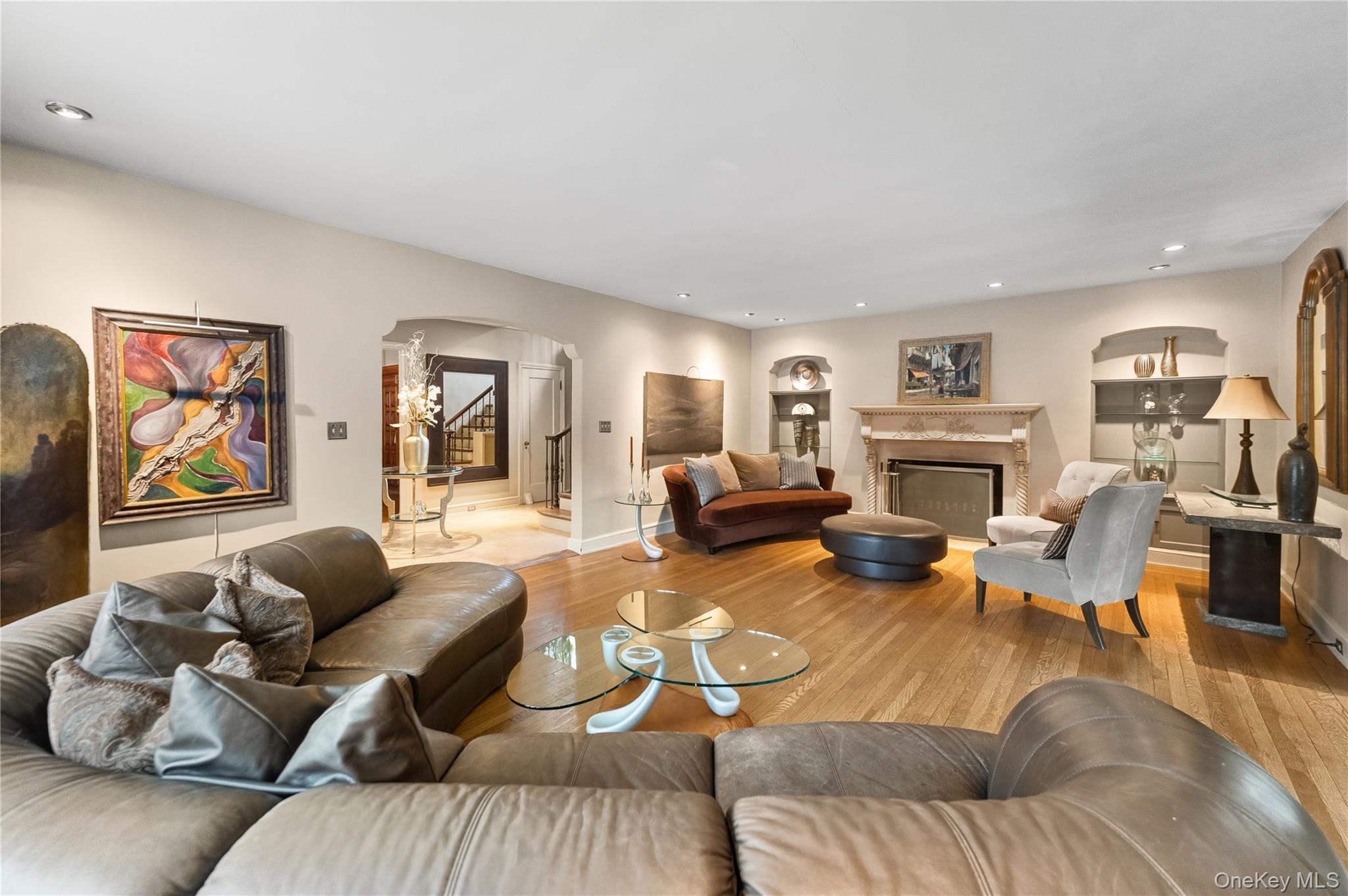6 White Plains Road Bronxville, NY 10708 - Photo 4 of 19 Over Sized Living Room with Wood Burning Fireplace