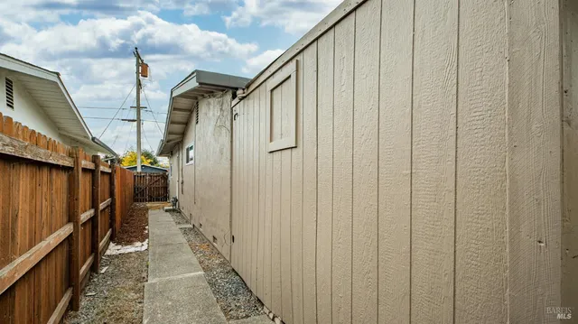 a view of a pathway of a building